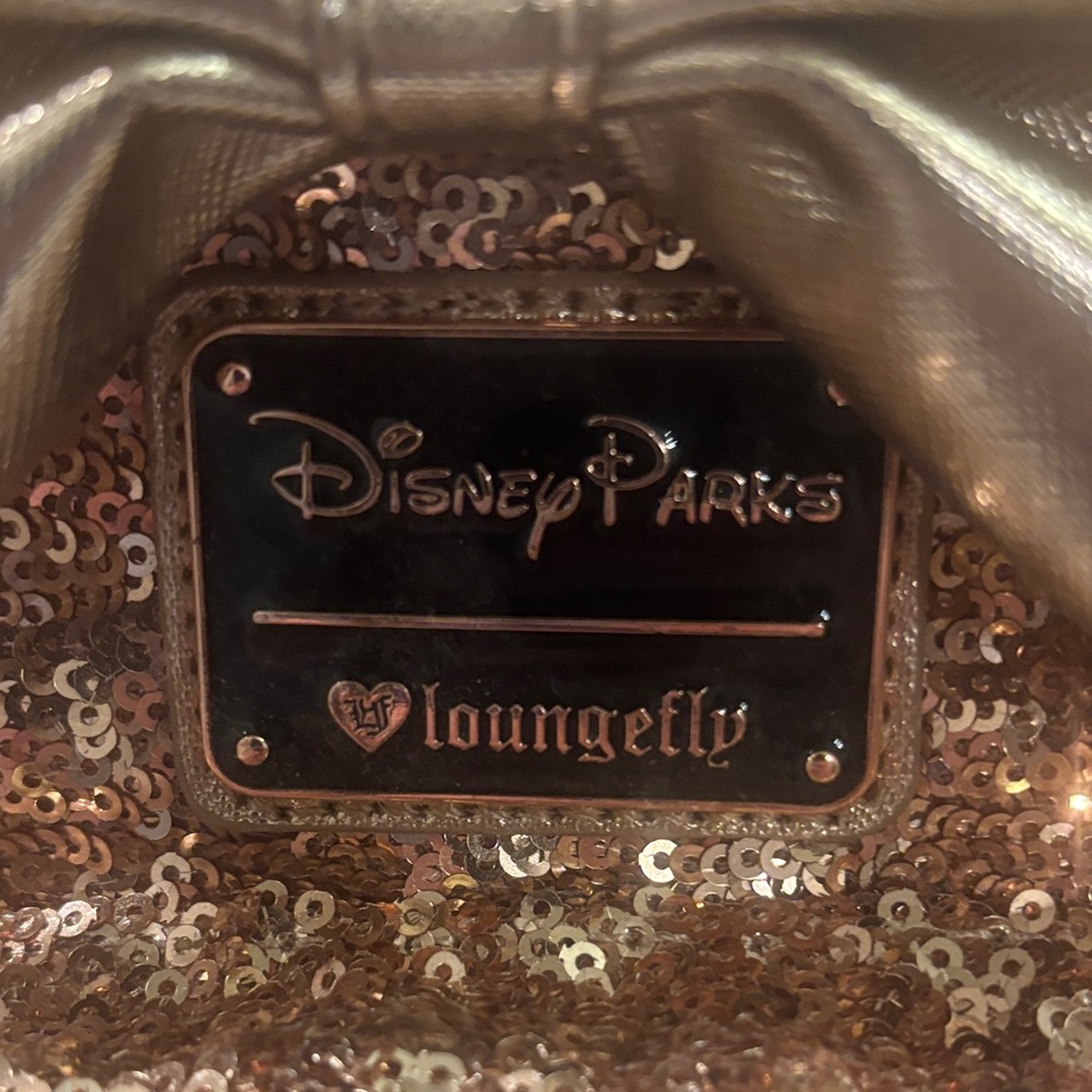 Disney Sparkling Gold Sequin Backpack - Picture 2 of 4